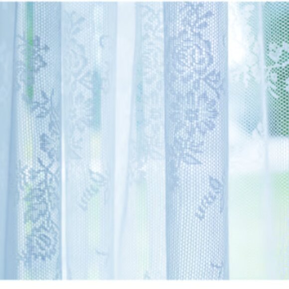 Lace Floral Curtains Ikea Alvine Svets 3 Panels Off White 57" x 98" - Picture 3 of 15